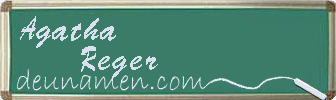 Agatha Reger Visitenkarte